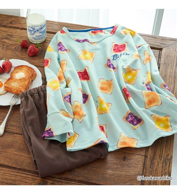 YU'NOW（ユナウ）の「【古川紙工】布製パンのルームウエア（パジャマ・ルームウェア）」｜詳細画像