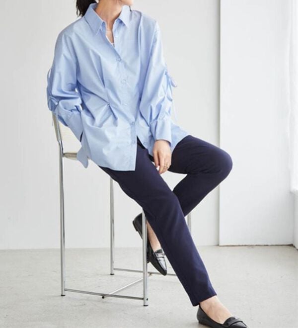 RANAN（ラナン）の「あったか！裏起毛美脚シルエットタックパンツ（フルレングスパンツ）」｜詳細画像