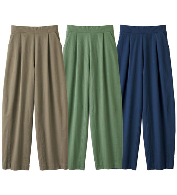 ルフラン（ルフラン）の「【３本組】裾すっきりゆったりワイドパンツ（ワイドパンツ・ガウチョ）」｜詳細画像