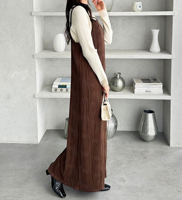 GeeRA（ジーラ）の「ウェーブジャガードキャミワンピース（その他ワンピース）」｜詳細画像