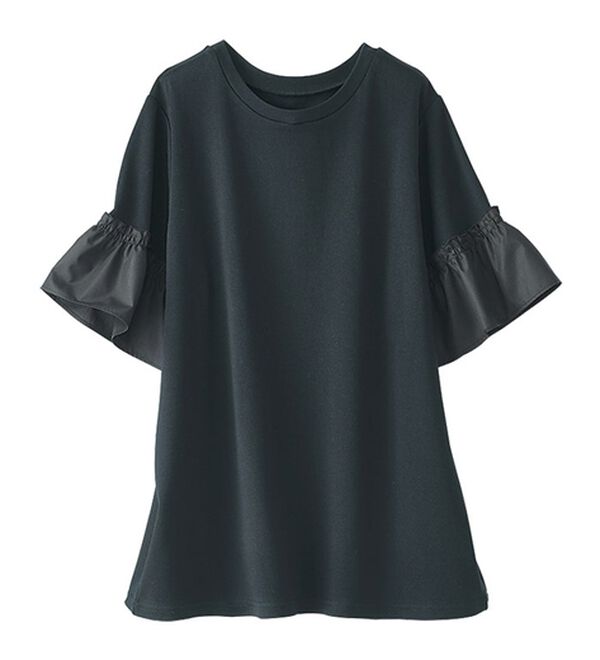 BELLUNA（ベルーナ）の「オーガニックコットン素材切替デザインプルオーバー（カットソー）」｜詳細画像