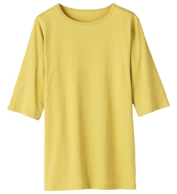 「【４枚組】綿１００％クルーネック５分袖Ｔシャツ（Tシャツ）」｜詳細画像