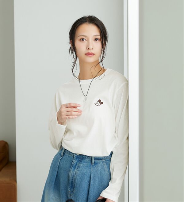 BELLUNA（ベルーナ）の「＜Ｄｉｓｎｅｙ＞【ミニー】プリントビックTシャツ（カットソー）」｜詳細画像