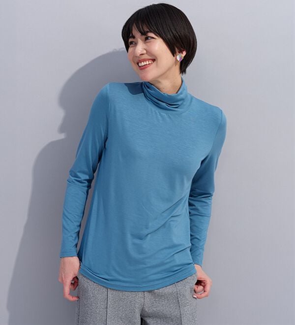 BELLUNA（ベルーナ）の「なめらかテンセル（ＴＭ）繊維ストレッチプルオーバー（カットソー）」｜詳細画像