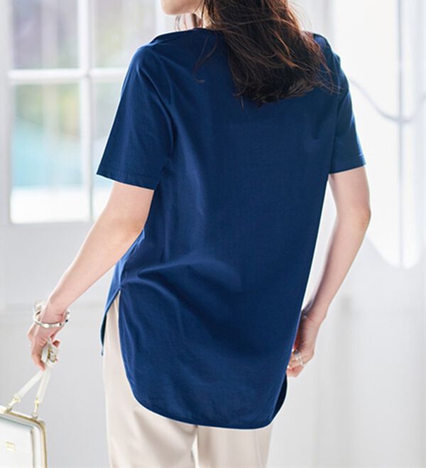 RANAN（ラナン）の「＜ＢＣ＞綿１００％ひんやりラウンドヘムプルオーバー（カットソー）」｜詳細画像