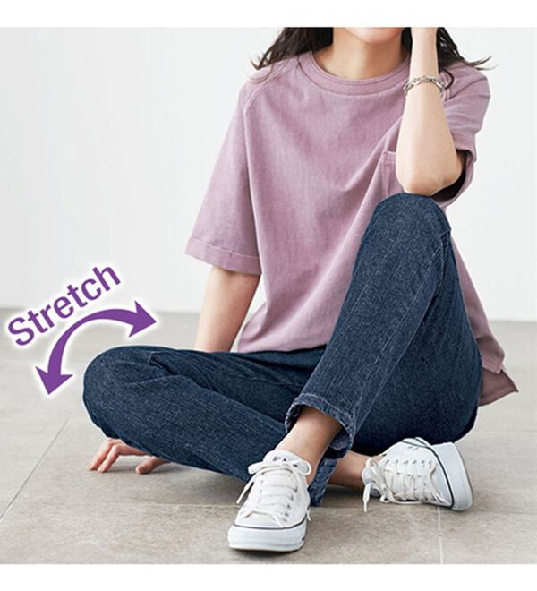 BELLUNA（ベルーナ）の「スーパーストレッチデニムパンツ（フルレングスパンツ）」｜詳細画像