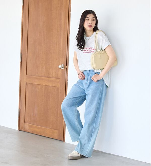 BELLUNA（ベルーナ）の「ひんやリッチコットン大人のゆったりドルマンＴシャツ（カットソー）」｜詳細画像