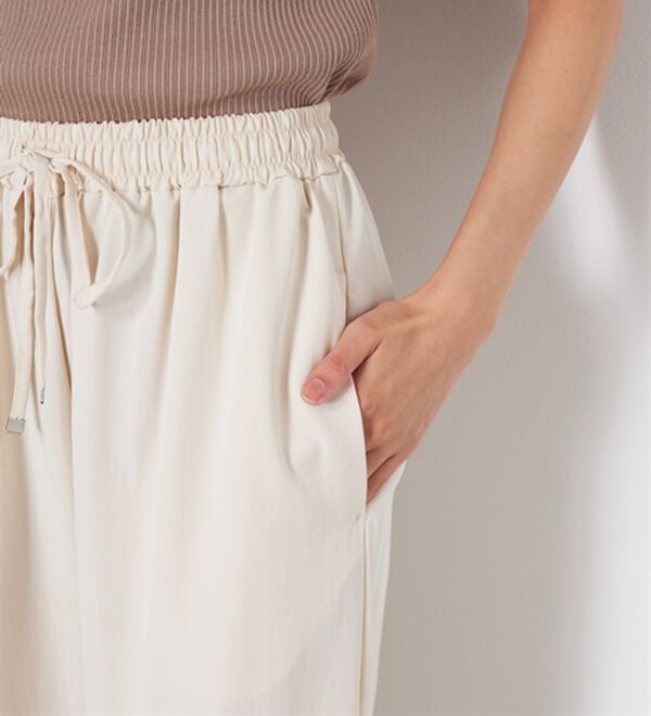 BELLUNA（ベルーナ）の「【接触冷感】なめらかタッチイージーワイドパンツ（ワイドパンツ・ガウチョ）」｜詳細画像