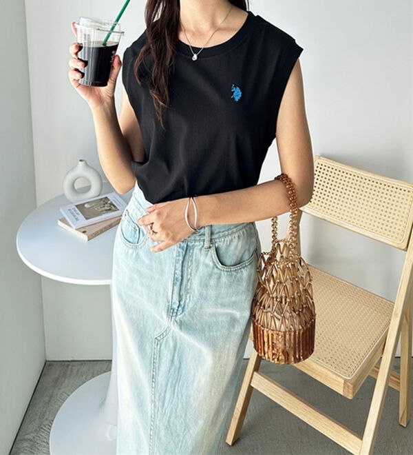 GeeRA（ジーラ）の「【Ｕ．Ｓ．　ＰＯＬＯ　ＡＳＳＮ．】ノースリＴシャツ（タンクトップ・キャミソール）」｜詳細画像