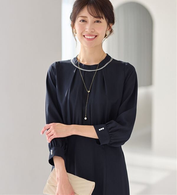 alotta（アロッタ）の「上品光沢フレアーワンピース（その他ワンピース）」｜詳細画像