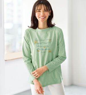 BELLUNA（ベルーナ）の「＜ＥＬＬＥ　Ａｃｔｉｖｅ＞綿タッチ裏起毛プルオーバー（カットソー）」｜詳細画像