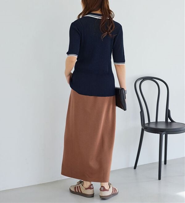 Viola e Viola（ヴィオラ エ ヴィオラ）の「アソートシアーリブニットポロシャツ（ポロシャツ）」｜詳細画像