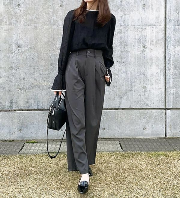 GeeRA（ジーラ）の「配色パイピング表面感ブラウス（ブラウス）」｜詳細画像