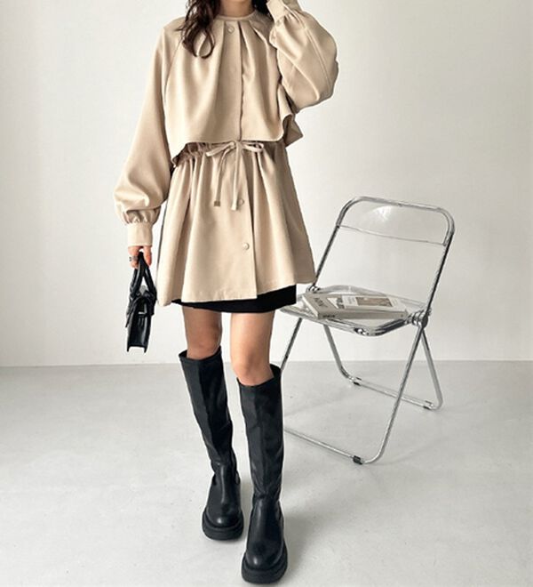 GeeRA（ジーラ）の「ケープデザインミドル丈マンパー（ブルゾン）」｜詳細画像