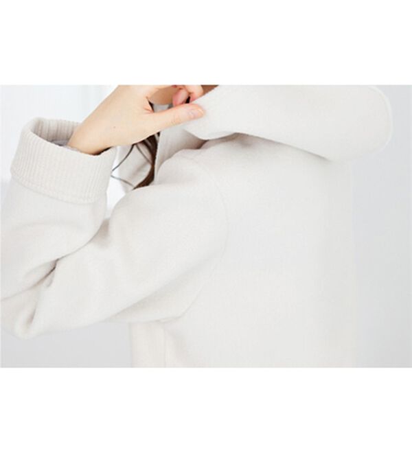 BELLUNA（ベルーナ）の「裏あぜ素材フードデザインコート（ロングコート）」｜詳細画像