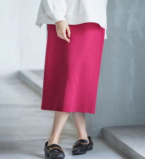 RANAN（ラナン）の「＜４つの機能付＞ニットタイトスカート（ロングスカート）」｜詳細画像