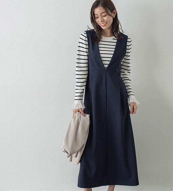 Pierrot（ピエロ）の「ウエストマークジャンパースカート（ジャンパースカート）」｜詳細画像