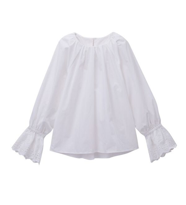 袖口レースギャザーブラウス - ベルーナ【公式】