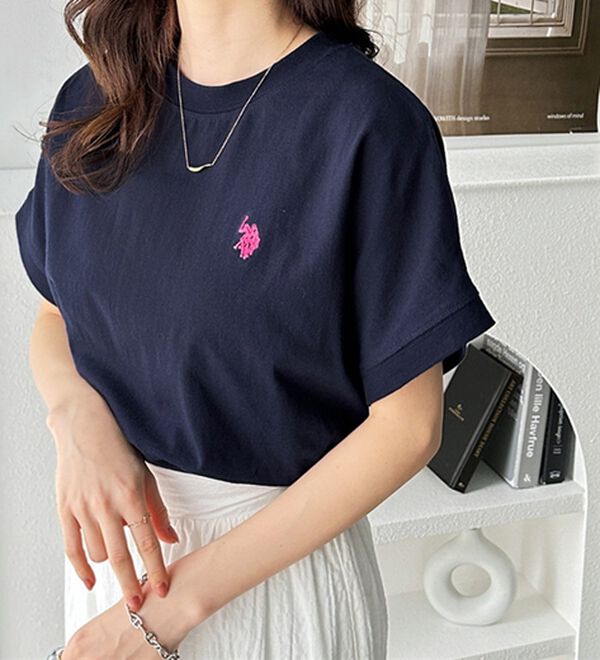 GeeRA（ジーラ）の「【新色追加】【ＵＳ．ＰＯＬＯ．ＡＳＳＮ】綿100％フレンチスリーブＴシャツ（Tシャツ）」｜詳細画像