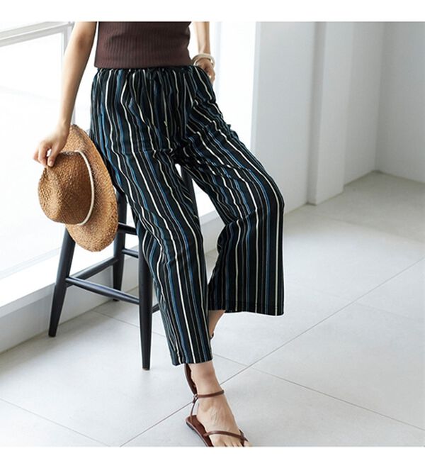 GeeRA（ジーラ）の「接触冷感！リラックスワイドパンツ（ワイドパンツ・ガウチョ）」｜詳細画像