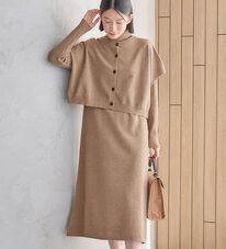 Viola e Viola（ヴィオラ エ ヴィオラ）の「２点セットニットワンピース【新色・サイズ追加】（ニットワンピース）」