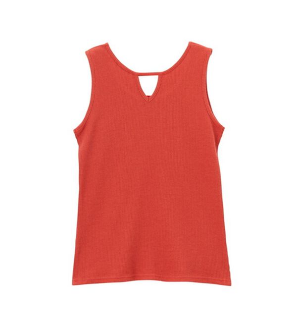 GeeRA（ジーラ）の「前後２ｗａｙスリットネックワッフルタンクトップ（タンクトップ・キャミソール）」｜詳細画像