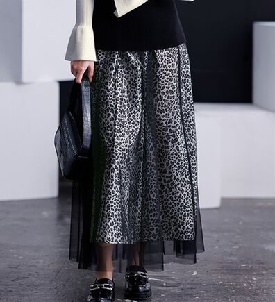 RANAN（ラナン）の「アニマル柄チュールレイヤードスカート（ロングスカート）」