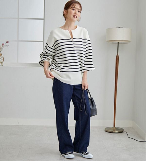 GeeRA（ジーラ）の「ハーフジップニットプルオーバー（ニット・セーター）」｜詳細画像