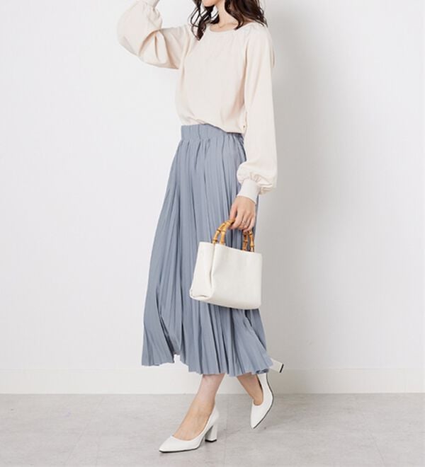 BELLUNA（ベルーナ）の「洗っても形が崩れにくい！プリーツスカート（ロングスカート）」｜詳細画像