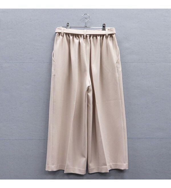 BELLUNA（ベルーナ）の「ウーリッシュ素材ベルト付ワイドパンツ（その他パンツ）」｜詳細画像
