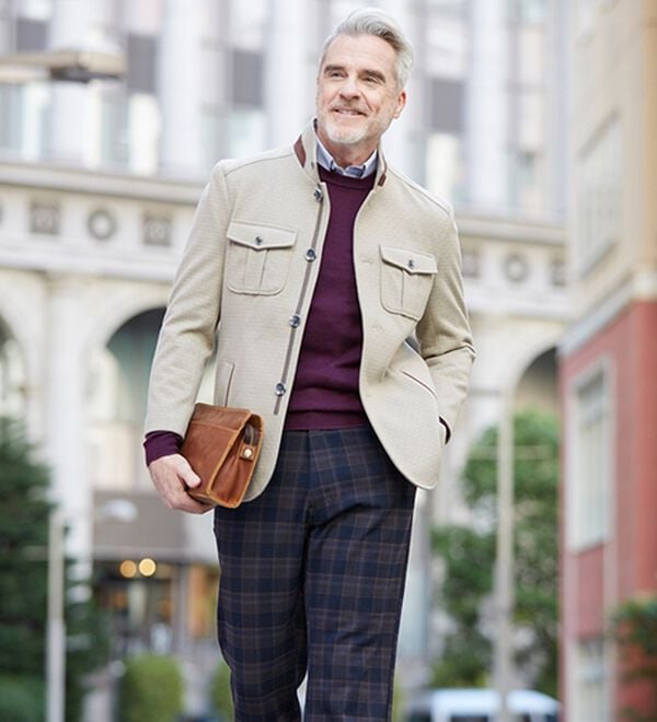 「＜コムルヴァン・オム＞袖丈短め紳士のジャストフィットジャケット（メンズジャケット）」｜詳細画像