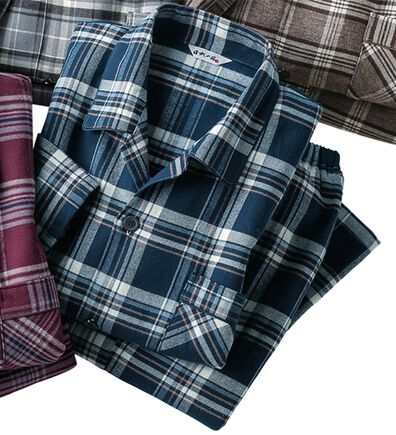 「日本製わたに包まれる無撚糸パジャマ（メンズルームウェア）」