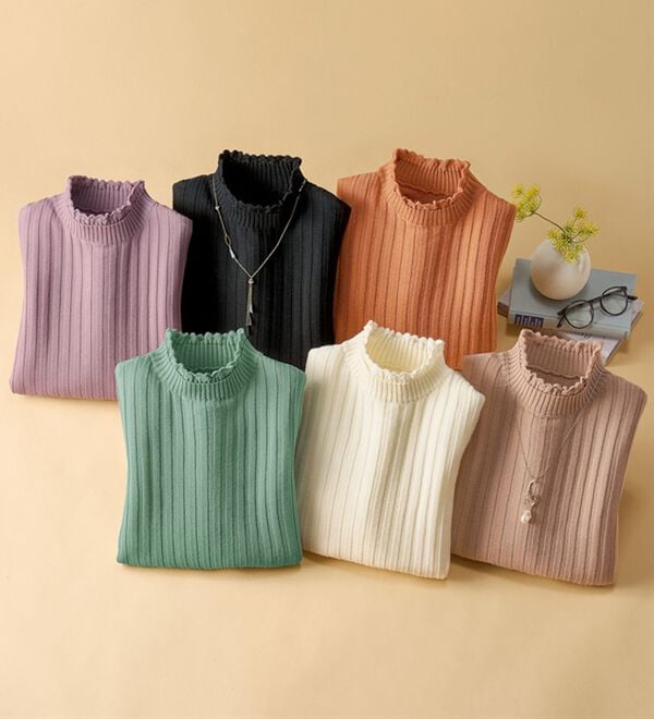 BELLUNA（ベルーナ）の「ウール入りウォッシャブルセーター（ニット・セーター）」｜詳細画像