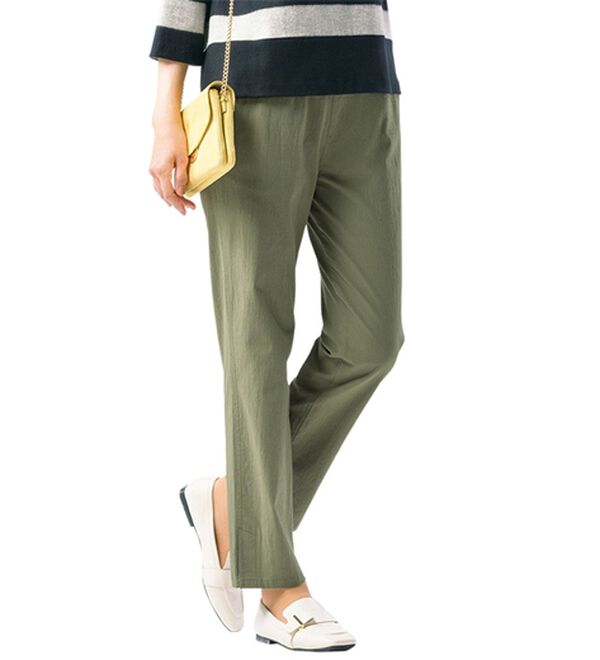 ルフラン（ルフラン）の「はきやすい♪やわらかコットンパンツ（その他パンツ）」｜カーキ