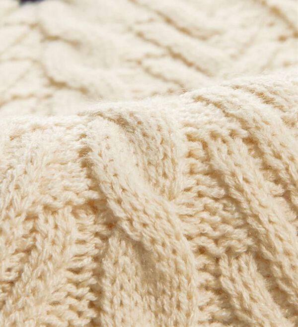 BELLUNA（ベルーナ）の「配色使いケーブル柄フレアーチュニック（チュニック）」｜詳細画像