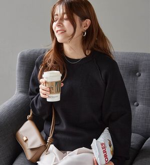 RANAN（ラナン）の「パチパチしにくい！大人のきれいめトレーナーニット（ニット・セーター）」｜ブラック