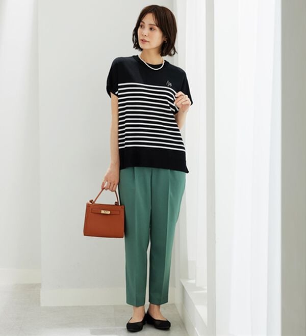 BELLUNA（ベルーナ）の「【快適Ｌａｂ．】Tシャツより上品！ひんやり洗えるニットＴ（ニット・セーター）」｜詳細画像