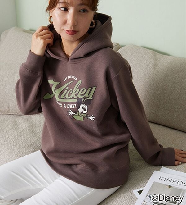 BELLUNA（ベルーナ）の「＜Ｄｉｓｎｅｙ＞【ミッキー】プリント裏起毛パーカー（パーカー）」｜詳細画像