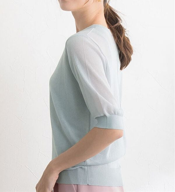 Pierrot（ピエロ）の「シアーラメニット（ニット・セーター）」｜詳細画像