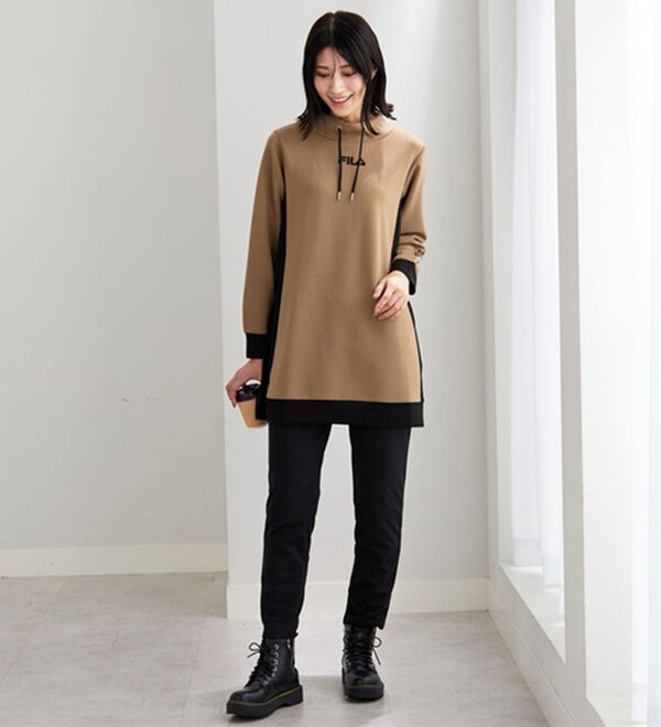 BELLUNA（ベルーナ）の「＜ＦＩＬＡ＞配色切替チュニックワンピース（チュニックワンピース）」｜詳細画像