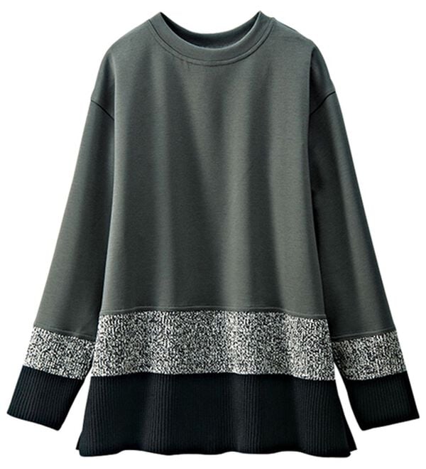 BELLUNA（ベルーナ）の「【Ｌａｇｒｉｌｕａ】とろみ素材ニット切替プルオーバー（カットソー）」｜詳細画像