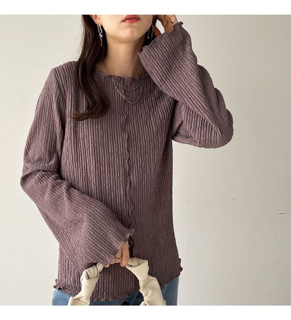 GeeRA（ジーラ）の「前後２ｗａｙフレアスリーブカットソー（カットソー）」｜詳細画像