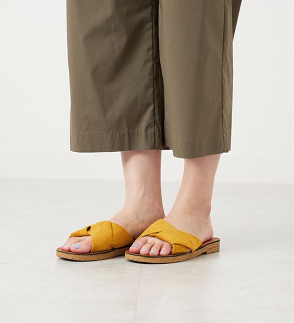 BELLUNA（ベルーナ）の「【店舗・ネット限定】サラリ綿混ベイカーワイドパンツ（ワイドパンツ・ガウチョ）」｜詳細画像