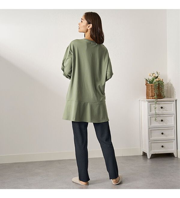 BELLUNA（ベルーナ）の「＜ＥＬＬＥ　Ａｃｔｉｖｅ＞なめらか裏起毛セットアップ（セットアップ）」｜詳細画像