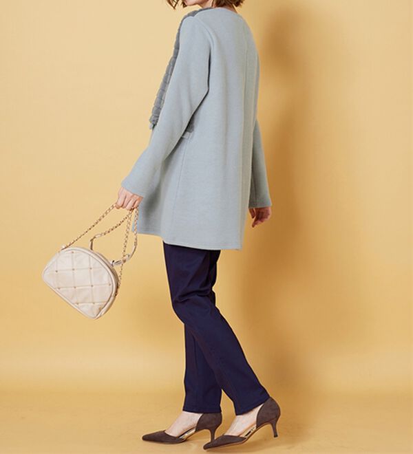 BELLUNA（ベルーナ）の「サイドジッパー付ファー切替チュニック（チュニック）」｜詳細画像