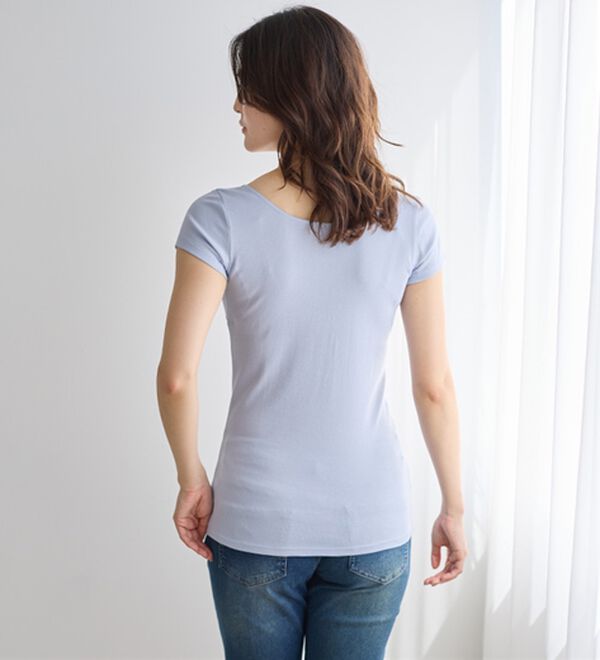 LAVIENNE（ラヴィエンヌ）の「【汗かきさん必見！】涼感サラッと快適汗取り半袖インナー＜さらりラボ＞（肌着・インナーウェア）」｜詳細画像