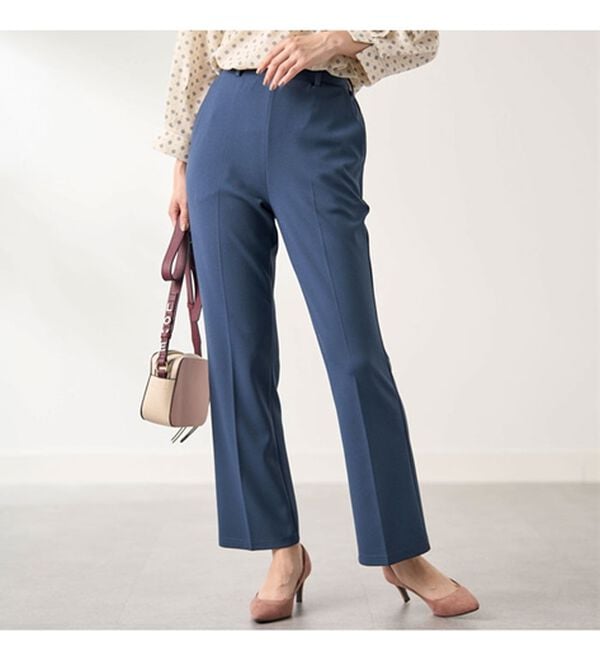 BELLUNA（ベルーナ）の「ジョーゼット素材フレアーパンツ（フルレングスパンツ）」｜詳細画像