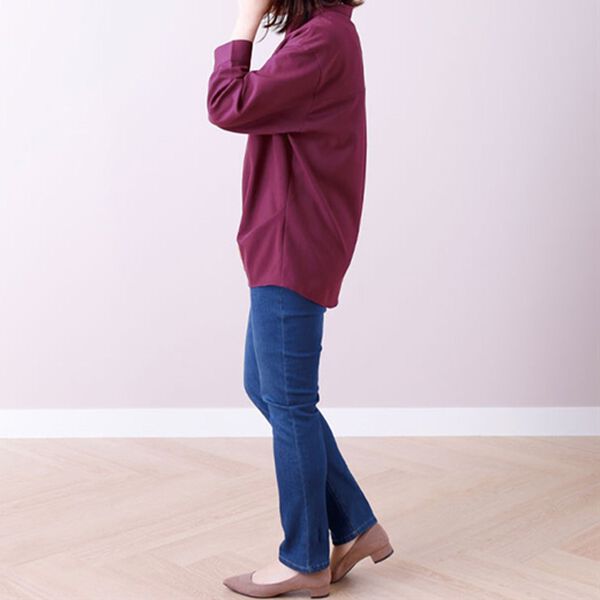 BELLUNA（ベルーナ）の「カルゼ素材裾タックスキッパーチュニック（チュニック）」｜詳細画像