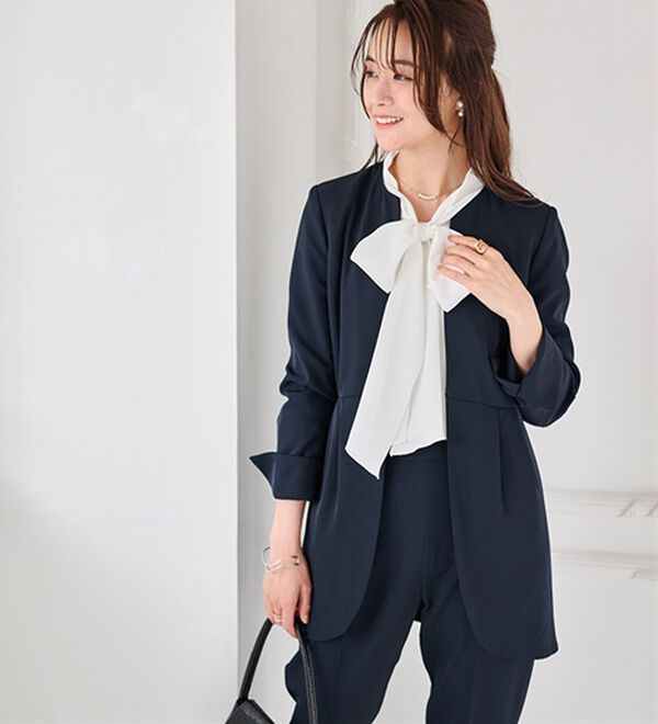 RANAN（ラナン）の「＜２点セット＞ラウンドヘムジャケットセットアップ（パンツスーツ）」｜詳細画像