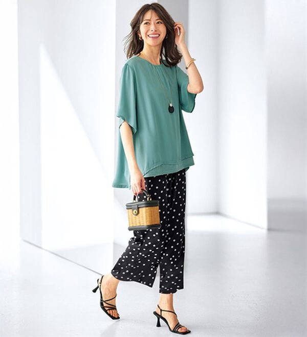 BELLUNA（ベルーナ）の「シフォン重ねレイヤードチュニック（チュニック）」｜詳細画像